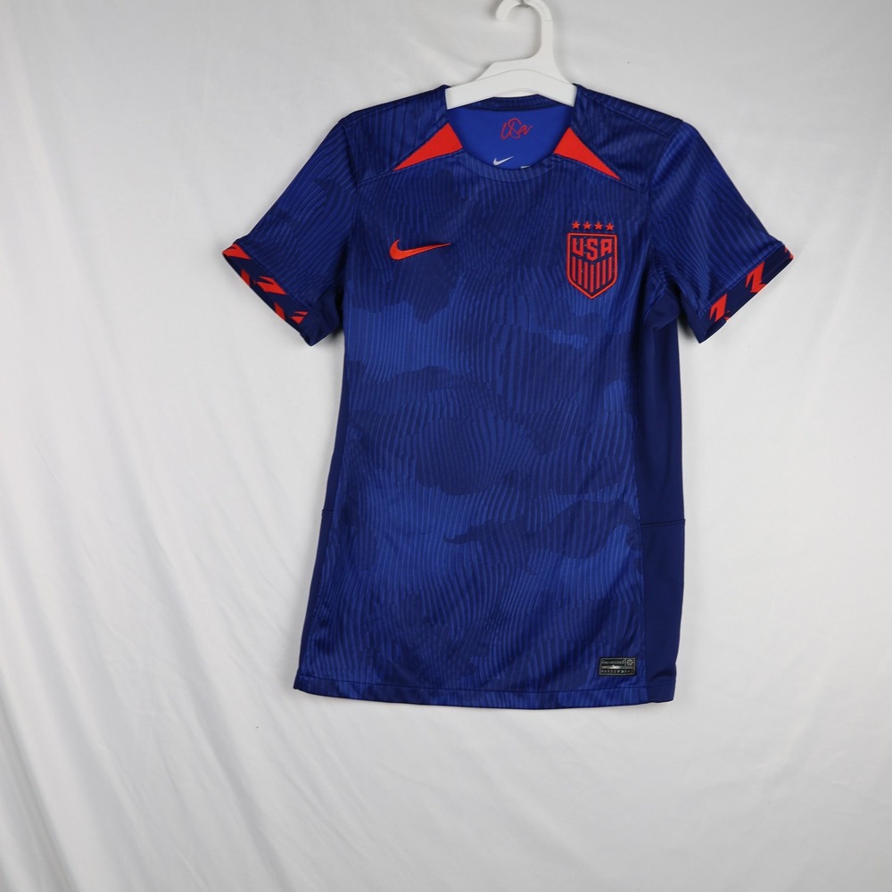 USA Soccer Shirt Mens Small Blue Nike Dri-FIT 4‎ Star 2023 Away Jersey Football